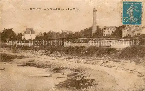 AK / Ansichtskarte Benodet Grand phare et les villas Benodet