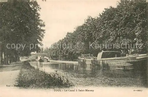 AK / Ansichtskarte Toul_54 Canal a Saint Mansuy Bateaux 