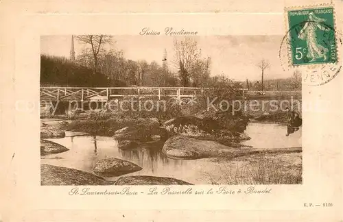 AK / Ansichtskarte Saint Laurent sur Sevre La passerelle sur la Sevre a Baudet Saint Laurent sur Sevre