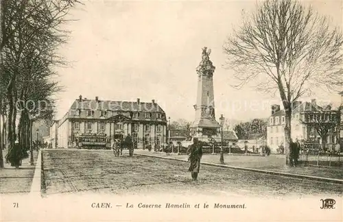 AK / Ansichtskarte Caen Caserne Hamelin et le Monument Caen