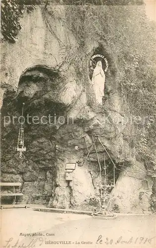 AK / Ansichtskarte Herouville_14 Saint Clair La Grotte Statue 