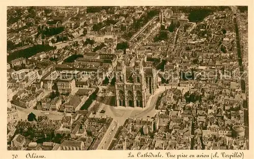 AK / Ansichtskarte Orleans_45_Loiret La Cathedrale Vue prise aerienne 