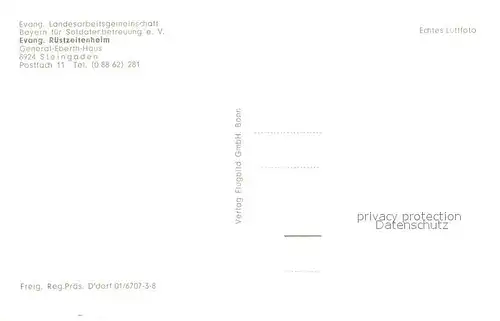 AK / Ansichtskarte Steingaden_Allgaeu Ev Ruestzeitenheim General Eberth Haus Steingaden Allgaeu