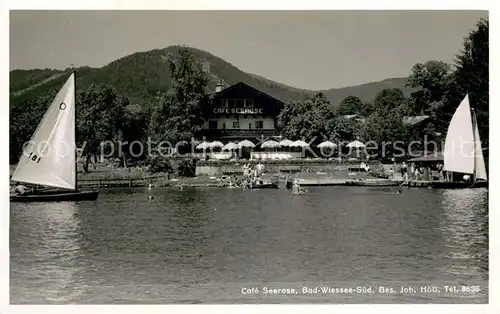 AK / Ansichtskarte Bad_Wiessee_Tegernsee Cafe Seerose Bad_Wiessee_Tegernsee