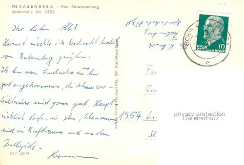 AK / Ansichtskarte Rabenberg_Breitenbrunn Sportschule des DTSB 