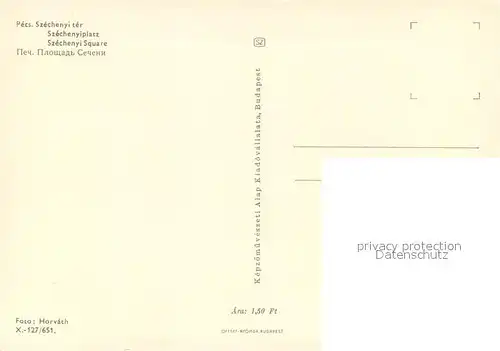 AK / Ansichtskarte Pecs Szechenyiplatz Pecs