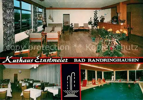 AK / Ansichtskarte Bad_Randringhausen Sanatorium Kurhaus Ernstmeier Gastraeume Hallenbad Bad_Randringhausen