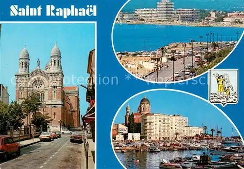 AK / Ansichtskarte Saint Raphael_83 Cathedrale Hafenpartien 