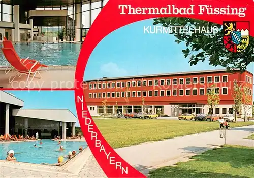 AK / Ansichtskarte Bad_Fuessing Kurmittelhaus Hallen und Freibad Bad_Fuessing