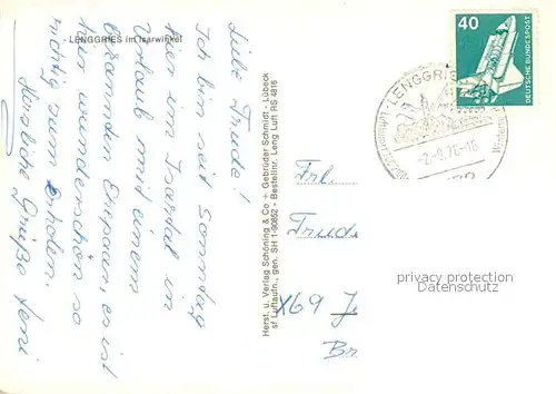 AK / Ansichtskarte Lenggries Fliegeraufnahme Lenggries