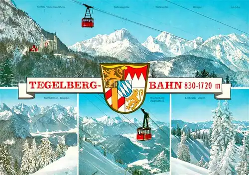 AK / Ansichtskarte Tegelberg_Schwangau Tegelberg Bahn Tannheimer Gruppe Breitenberg Aggenstein Lechtaler Alpen 