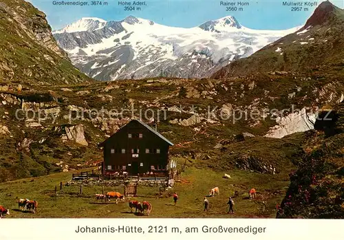 AK / Ansichtskarte Praegraten_Grossvenediger Johannishuette DAV Sektion Prag Praegraten Grossvenediger