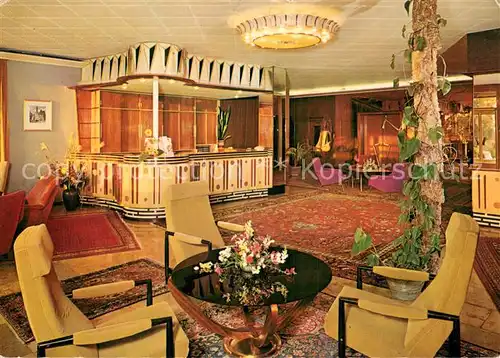 AK / Ansichtskarte Bensheim Auerbach_Bergstrasse Kurhotel Krone Rezeption Foyer 