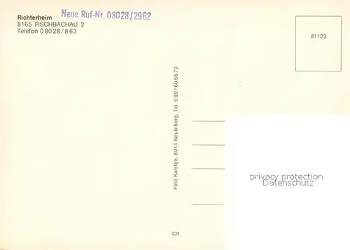 AK / Ansichtskarte Fischbachau Richterheim Fischbachau