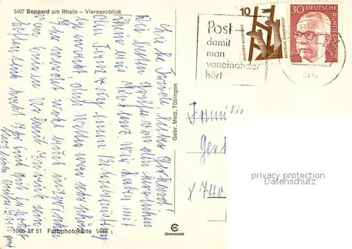 AK / Ansichtskarte Boppard_Rhein Vierseenblick Boppard Rhein