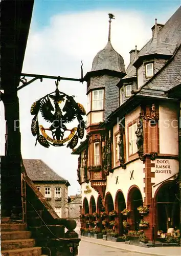 AK / Ansichtskarte Goslar Rathaustreppe und Hotel Kaiser Worth Goslar
