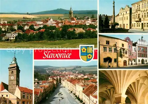 AK / Ansichtskarte Slavonice_Zlabings Panorama Teilansichten Slavonice_Zlabings