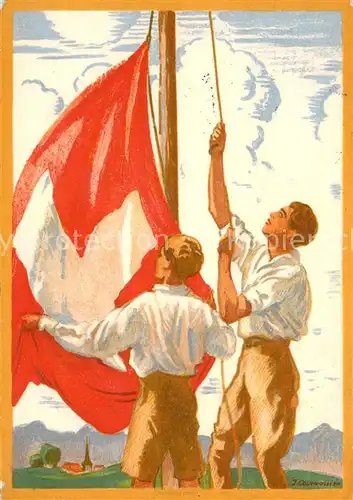 AK / Ansichtskarte Bundesfeier_Schweiz 1929 Fuer die Schweizerische Nationalspende 
