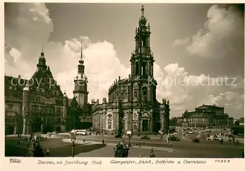 AK / Ansichtskarte Foto_Hahn_Nr. NR.10898 Dresden und Zerstoerung 1945 Georgentor Foto_Hahn_Nr.