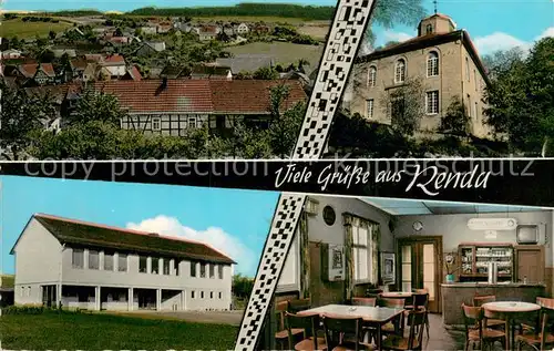 AK / Ansichtskarte Renda Gastwirtschaft Hendrich Gaststube Schloss Panorama Renda