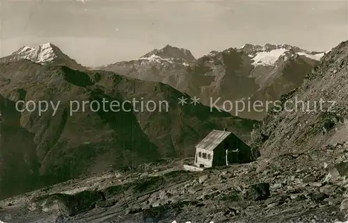 AK / Ansichtskarte Bordierhuette_2980m_VS mit Balmhorn Doldenhorn Bluemlisalp 