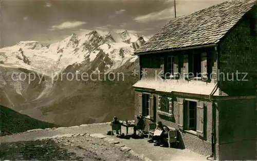 AK / Ansichtskarte Weissmieshuette_2726m_Saastal mit Mischabelkette 