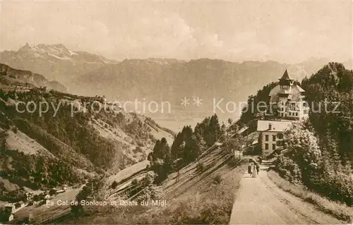 AK / Ansichtskarte Sonloup_VD Le Col de Sonloup et Dents du Midi 