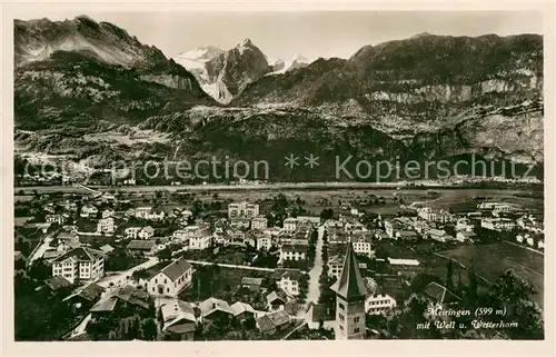 AK / Ansichtskarte Meiringen_BE mit Well und Wetterhorn Meiringen BE