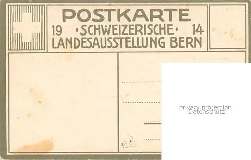 AK / Ansichtskarte Bern_BE Schweizerische Landesausstellung Bern 1914  Bern_BE