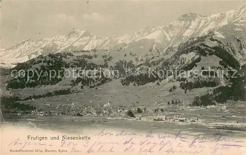 AK / Ansichtskarte Frutigen_BE mit Niesenkette Frutigen BE