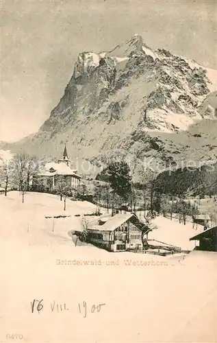 AK / Ansichtskarte Grindelwald mit Wetterhorn Grindelwald