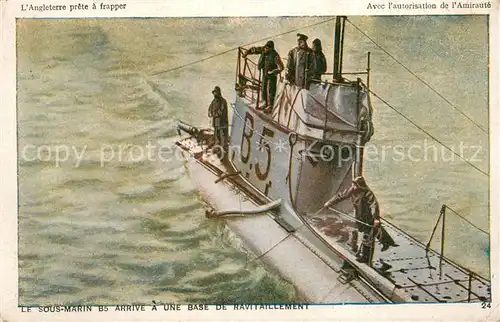 AK / Ansichtskarte U Boote_Unterseeboot Le Sous Marin B.5.  
