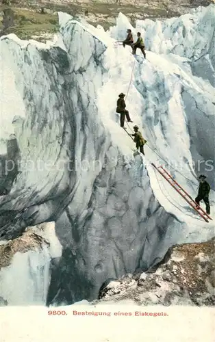 AK / Ansichtskarte Gebirgsjaeger 9800 Besteigung eines Eiskegeis 