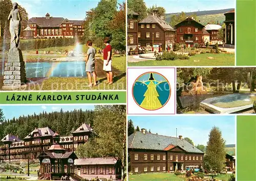 AK / Ansichtskarte Karlova_Studanka Lecebny ustav Libuse Centrum lazni Lazensky park Lecebny ustav Slezsky dum Lazensky ustav Karlova_Studanka
