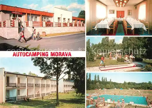 AK / Ansichtskarte Mohelnice_Mueglitz_Czechia Autocamping Morava Autoturist cestovni kancelar UV Svazarmu Celorocni provoz 