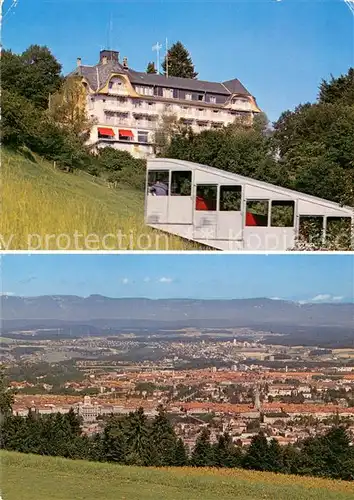 AK / Ansichtskarte Wabern_Bern Hotel Restaurant Gurten Kulm Panorama Wabern Bern