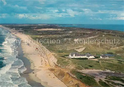 AK / Ansichtskarte Kampen__Sylt Haus Kliffende Fliegeraufnahme 