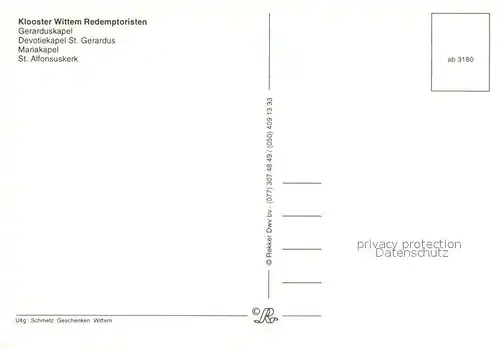 AK / Ansichtskarte Zuid_Limburg Klooster Wittem Redemptoristen Gerarduskapel Devotiekapel St Gerardus Mariakapel St Alfonsuskerk Zuid Limburg