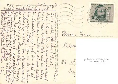 AK / Ansichtskarte Bad_Neustadt Fliegeraufnahme Bad_Neustadt