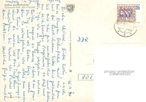 AK / Ansichtskarte Roznov_pod_Radhostem Zotavovna ROH Na Vysluni Roznov_pod_radhostem