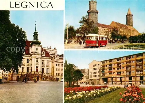 AK / Ansichtskarte Legnica_Liegnitz Ratusz obecnie Miejski Dom Kultury Zamek piastowski Ulica Rosenbergow 
