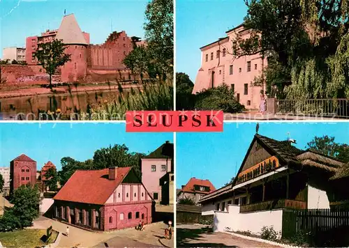 AK / Ansichtskarte Slupsk_Stolp_PL Baszta Czarownic Zamek ksiazat pomorskich Mlyn Zamkowy i gotycka Brama Mlynska Karczma pod Kluka 