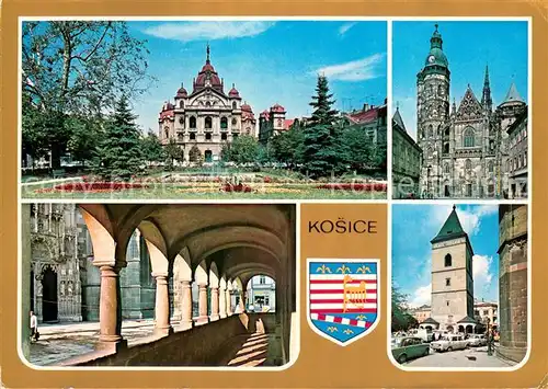 AK / Ansichtskarte Kosice_Kassa_Kaschau_Slovakia Statne divadlo Goticky dom Arkady Urbanovej Urbanova veza 