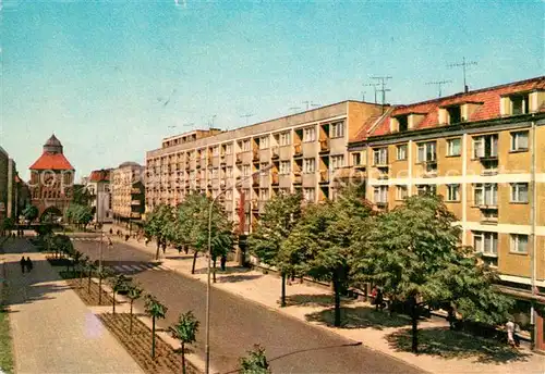 AK / Ansichtskarte Slupsk_Stolp_PL Ulica Zawadzkiego w glebi Nowa Brama 