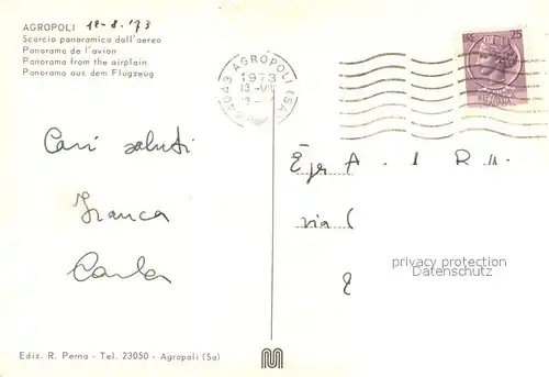 AK / Ansichtskarte Agropoli Scorcio panoramico dall aereo Agropoli