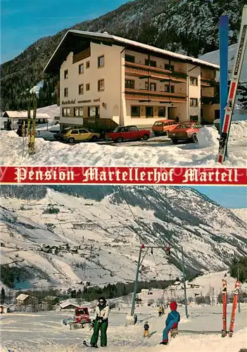 AK / Ansichtskarte Martell__IT Gasthof Pension Martellerhof Sessellift 