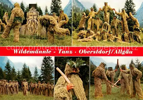 AK / Ansichtskarte Oberstdorf Wildemaennle Tanz Details Oberstdorf