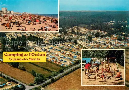AK / Ansichtskarte Saint Jean de Monts Le Camping de lOcean Strand Spielplatz Fliegeraufnahme Saint Jean de Monts