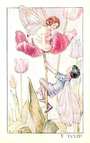 AK / Ansichtskarte Schmetterlinge Kinder Kuenstlerkarte  