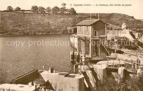 AK / Ansichtskarte Eguzon Chantome_36_Indre Le barrage rive droite en amon 